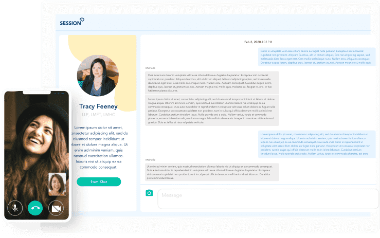 Desktop preview of the Session app